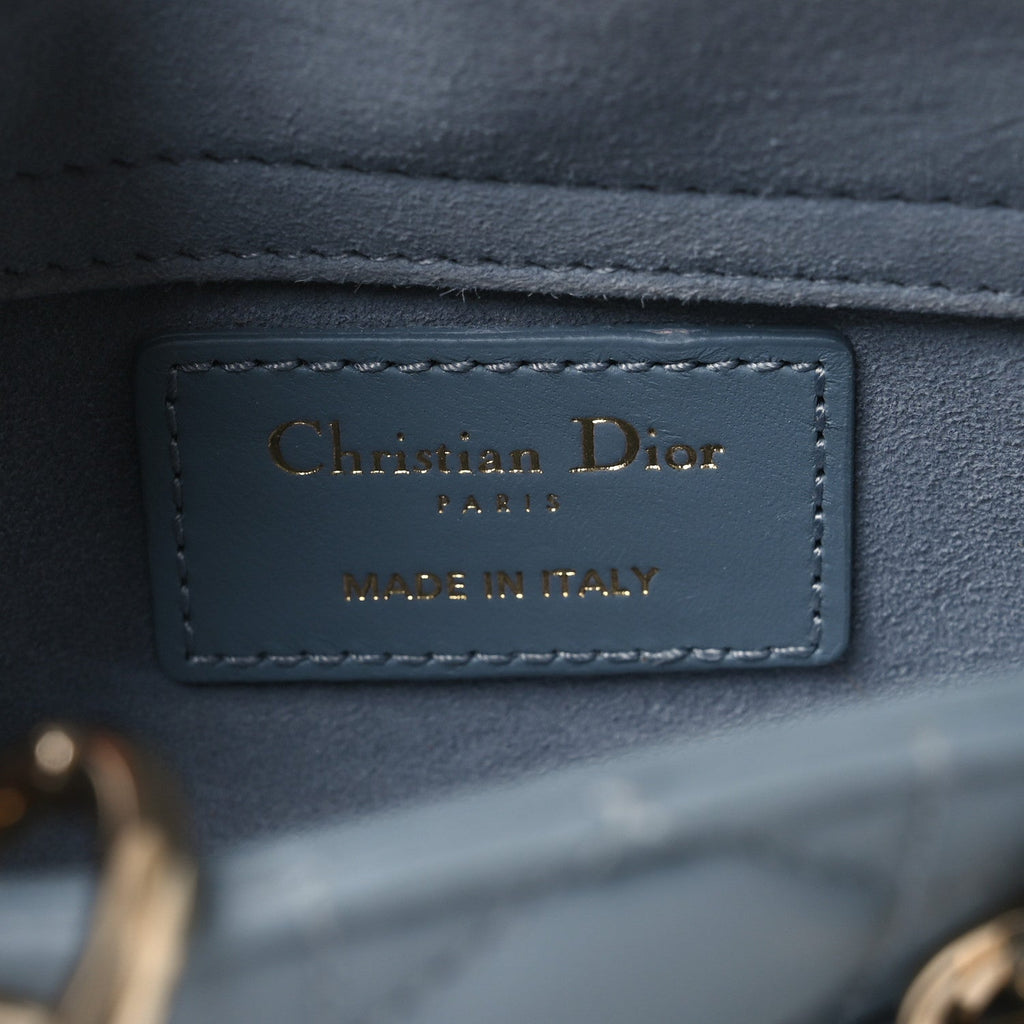 Lambskin Cannage Micro Lady D-Joy Cloud Blue AT My store