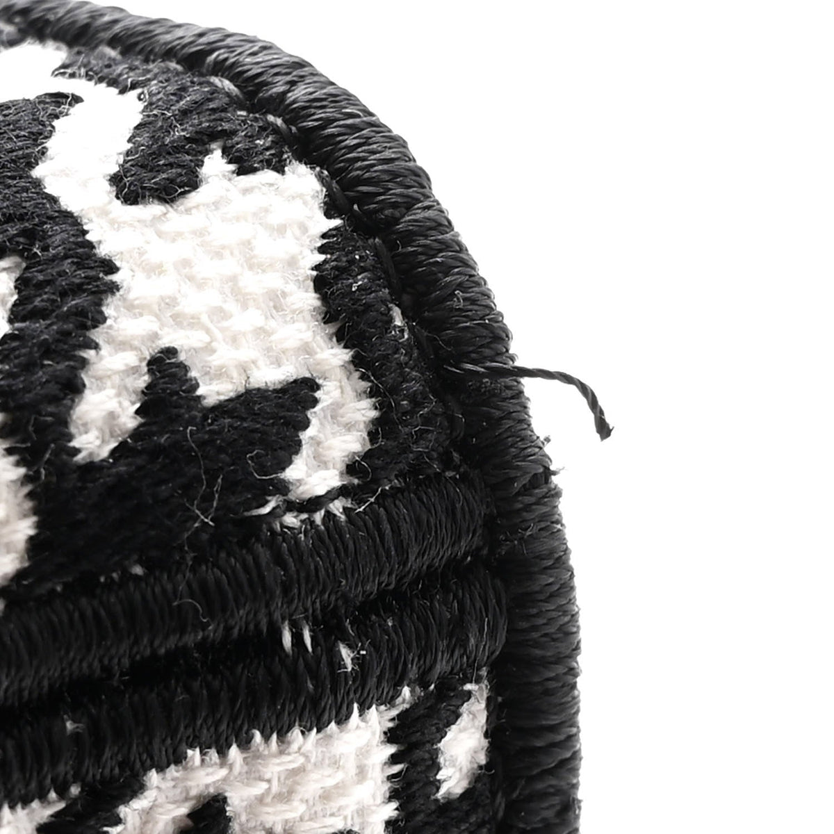 Canvas Houndstooth Embroidered Medium Lady D-Lite Black White AT My store