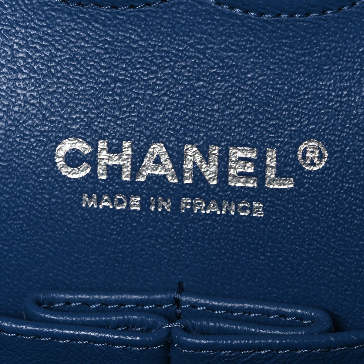 Denim Bleached Chain Medium Double Flap Blue At My store