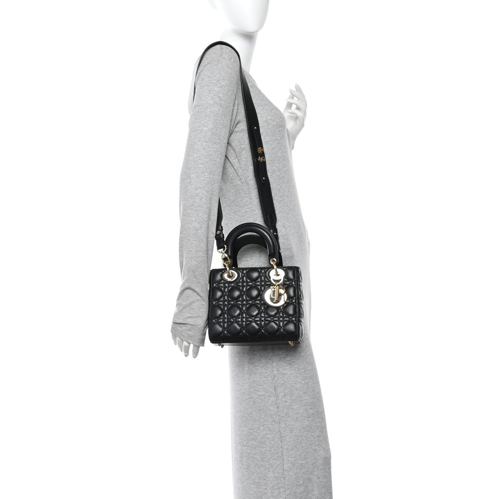 Lambskin Cannage Small My ABCDior Lady Dior Black AT My store