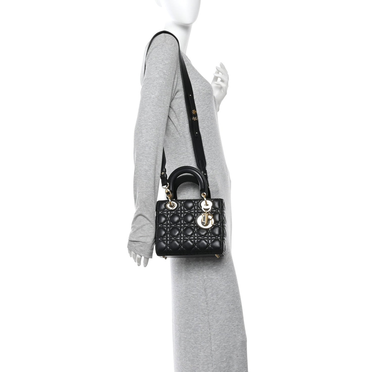 Lambskin Cannage Small My ABCDior Lady Dior Black AT My store