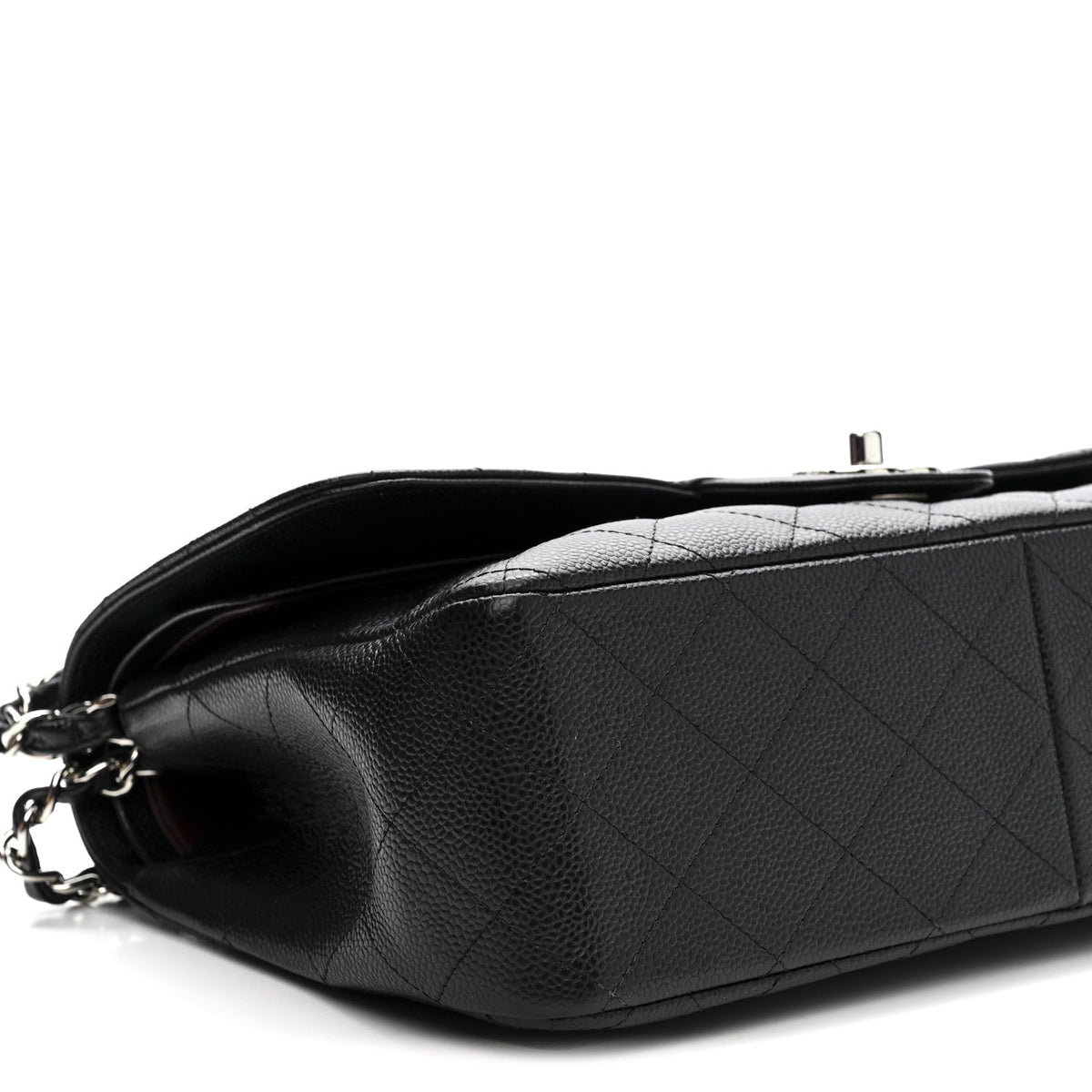 Caviar Quilted Jumbo Double Flap Black At My store