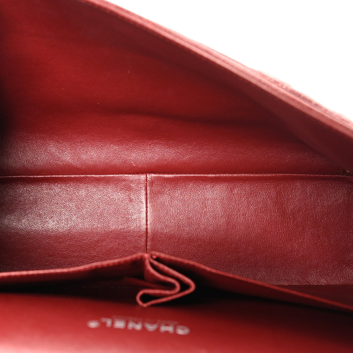 Caviar Quilted Maxi Double Flap Dark Red At My store