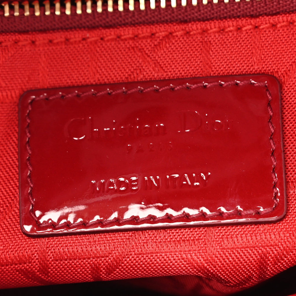 Patent Cannage Mini Lady Dior Red AT My store