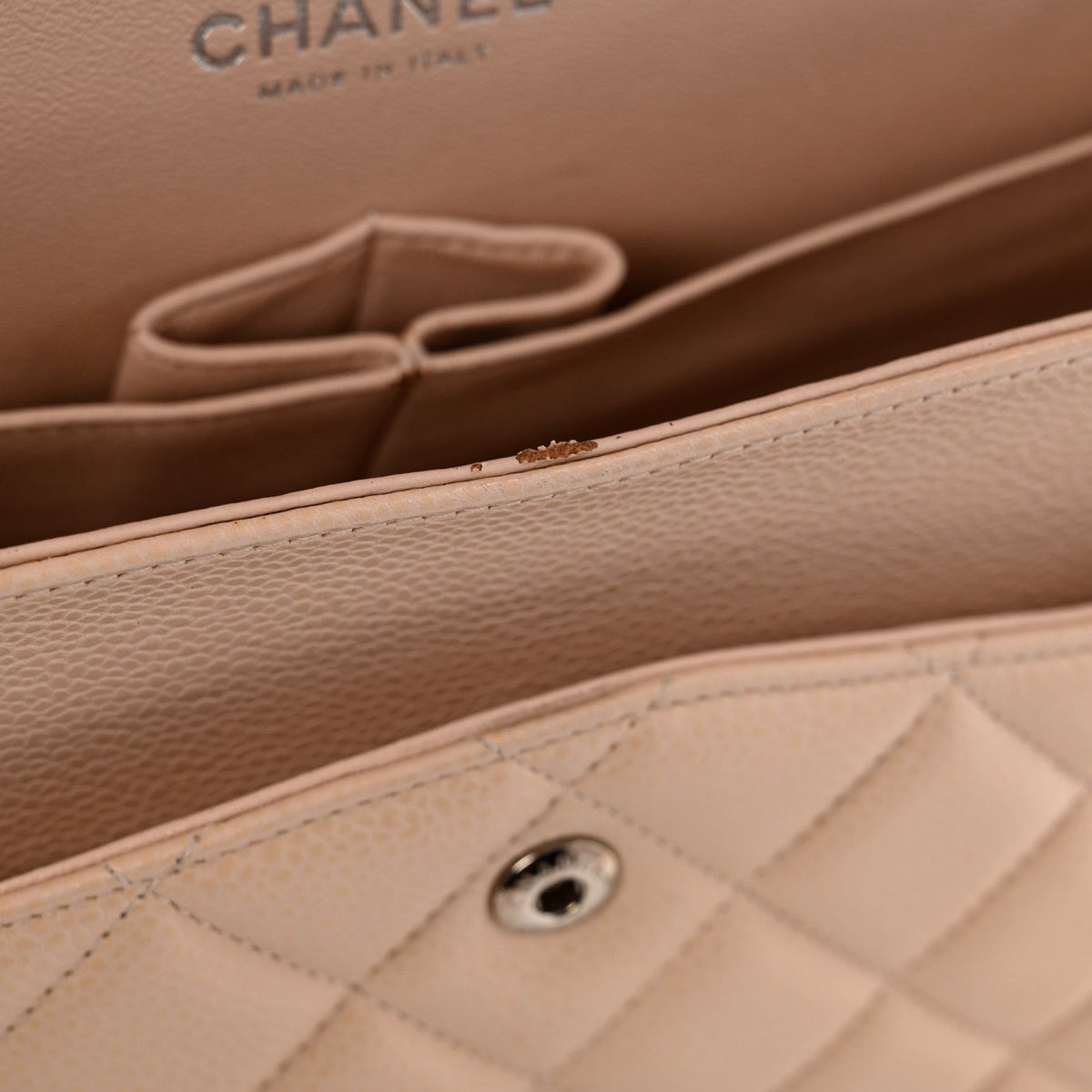 Caviar Quilted Jumbo Double Flap Light Pink At My store