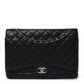 Caviar Quilted Maxi Double Flap Black At My store