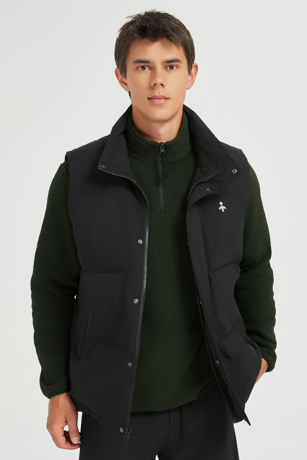 Hot-Sale Zip Up Stand Collar Down Vest