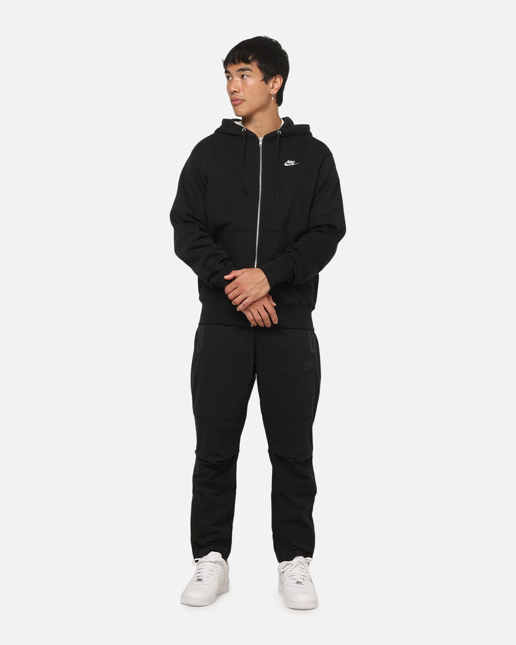 Top Seller Nike Sportswear Club Fleece Full-Zip Hoodie Black/Black/White