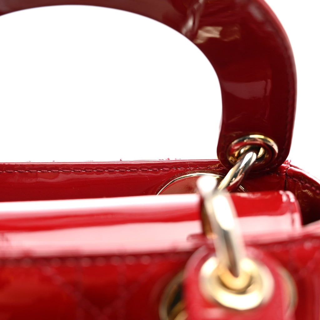 Patent Cannage Mini Lady Dior Red AT My store