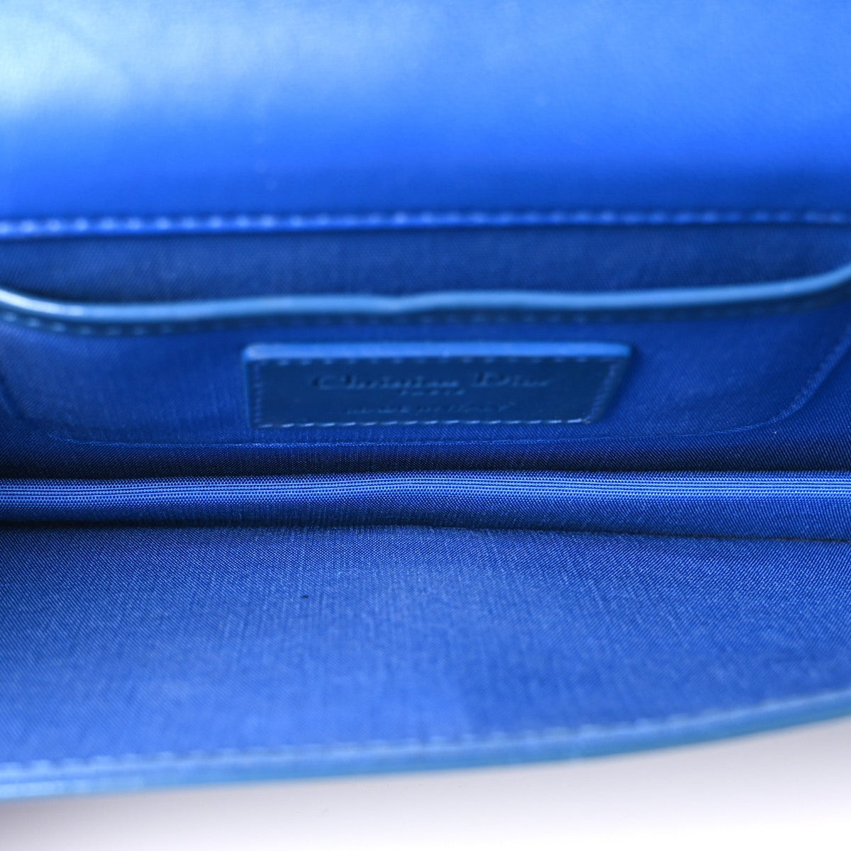 Patent Cannage Lady Dior Convertible Clutch Blue AT My store