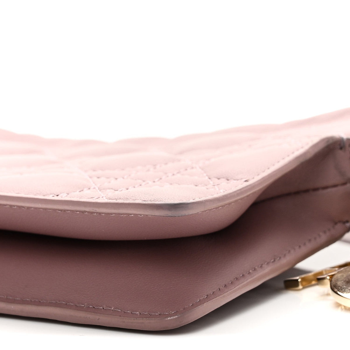 Lambskin Cannage Milly Mini Drawstring Bag Pink Peony AT My store