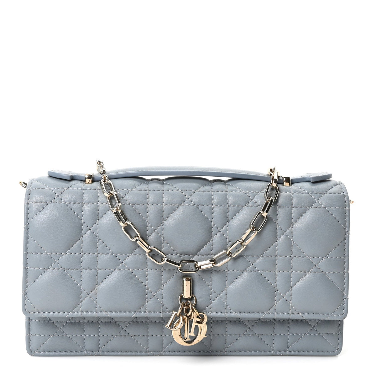 Lambskin Cannage Mini My Dior Top Handle Clutch Cloud Blue AT My store