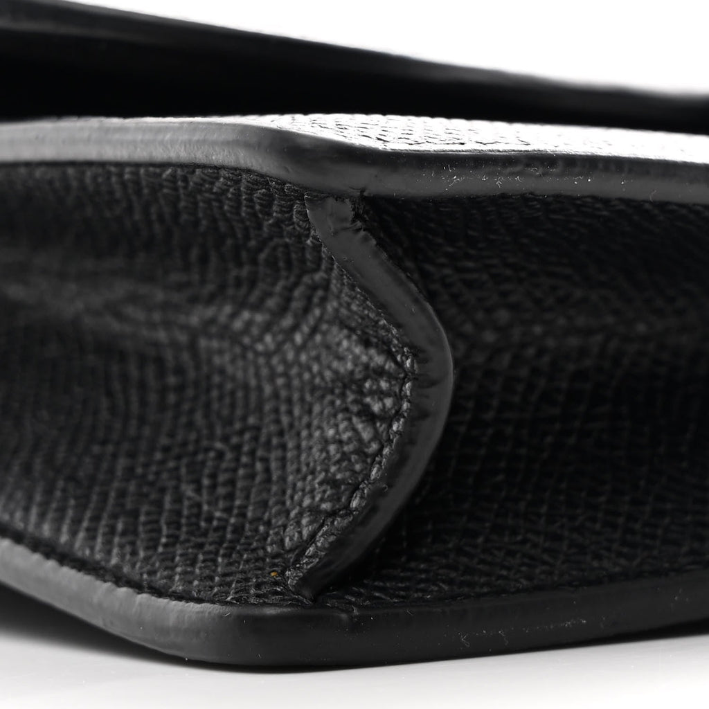 Grained Calfskin Saddle Pouch Bag Black AT My store