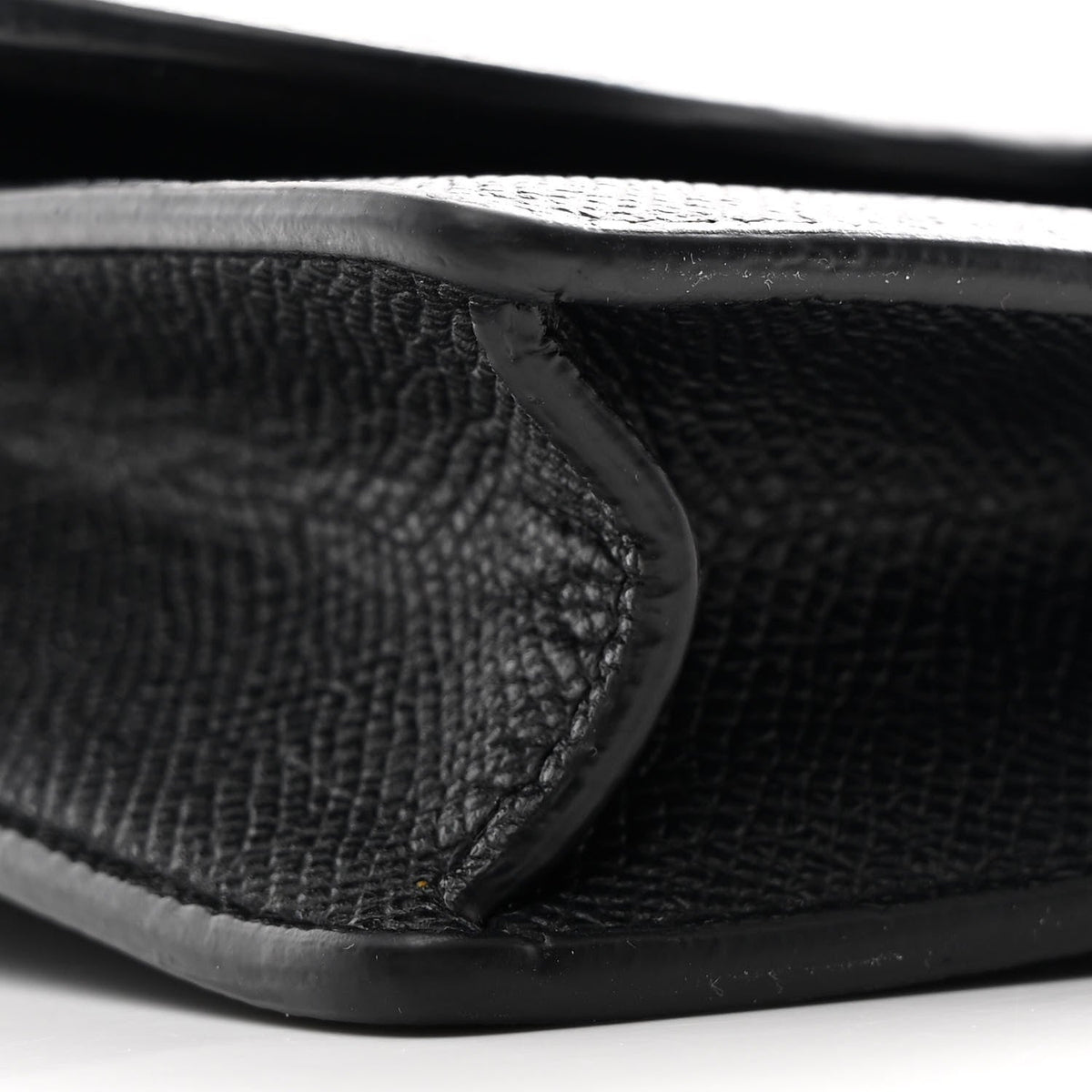 Grained Calfskin Saddle Pouch Bag Black AT My store