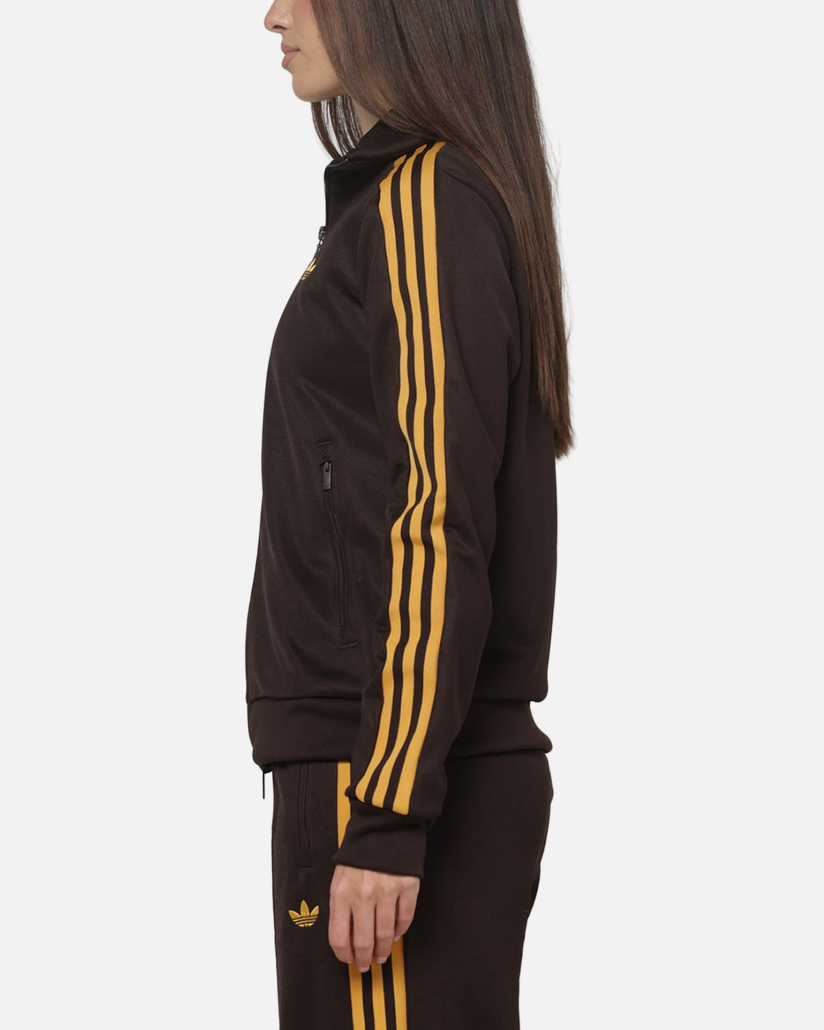 Best-Selling Adidas Women's Classic Track Top Brown/Yellow