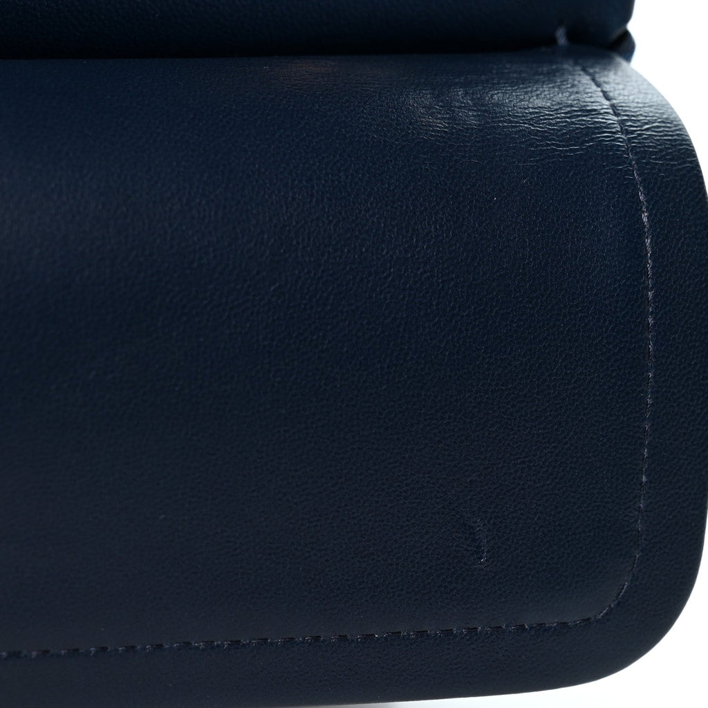 Printed Denim Quilted Medium Double Flap Light Blue At My store