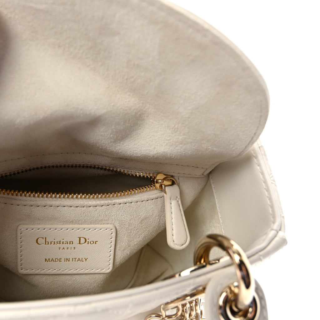 Lambskin Cannage Mini Lady Dior Latte AT My store