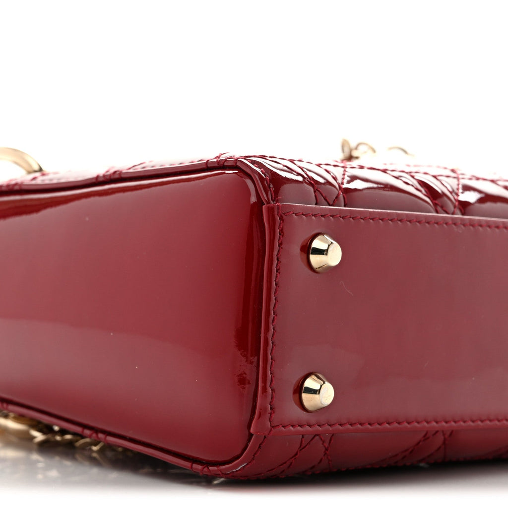 Patent Cannage Mini Lady Dior Red AT My store