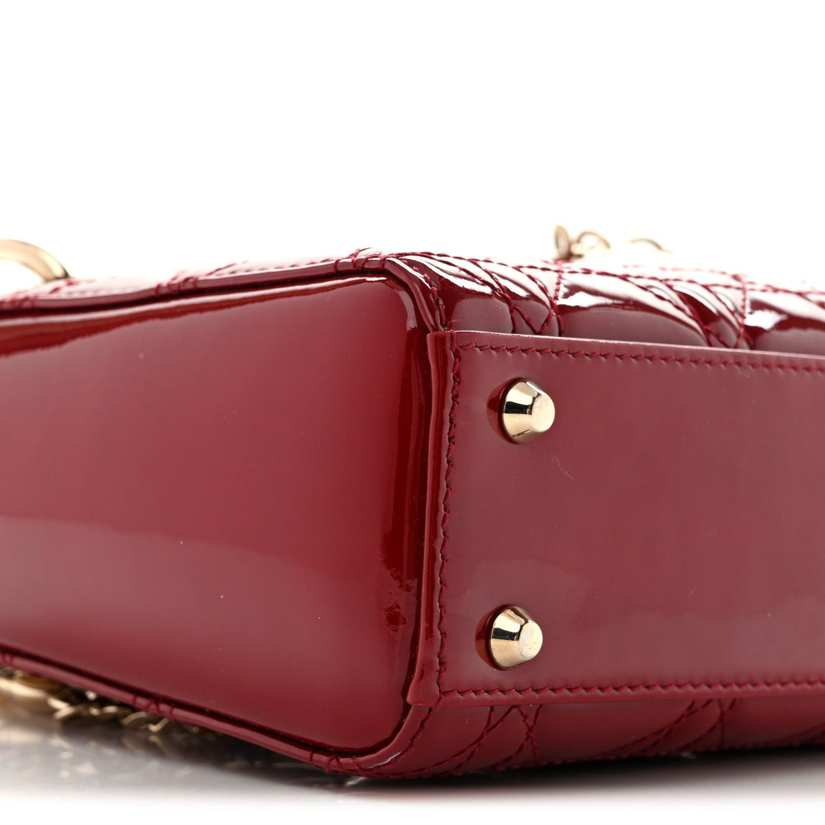 Patent Cannage Mini Lady Dior Red AT My store