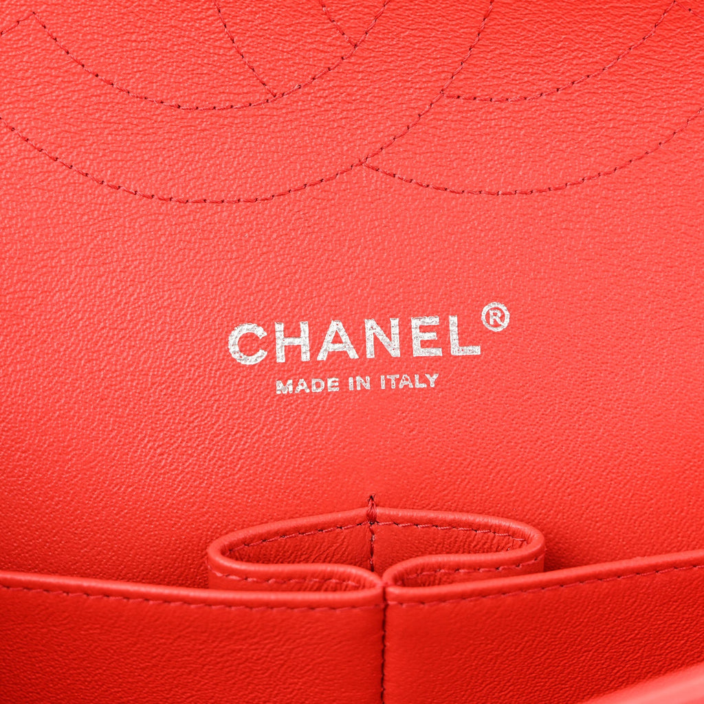 Lambskin Quilted Jumbo Double Flap Red At My store