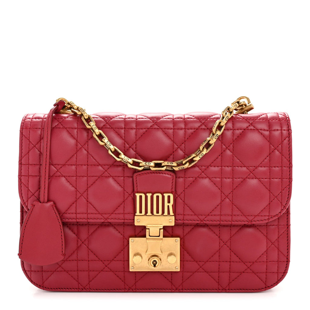 Lambskin Cannage Large Dioraddict Flap Red AT My store