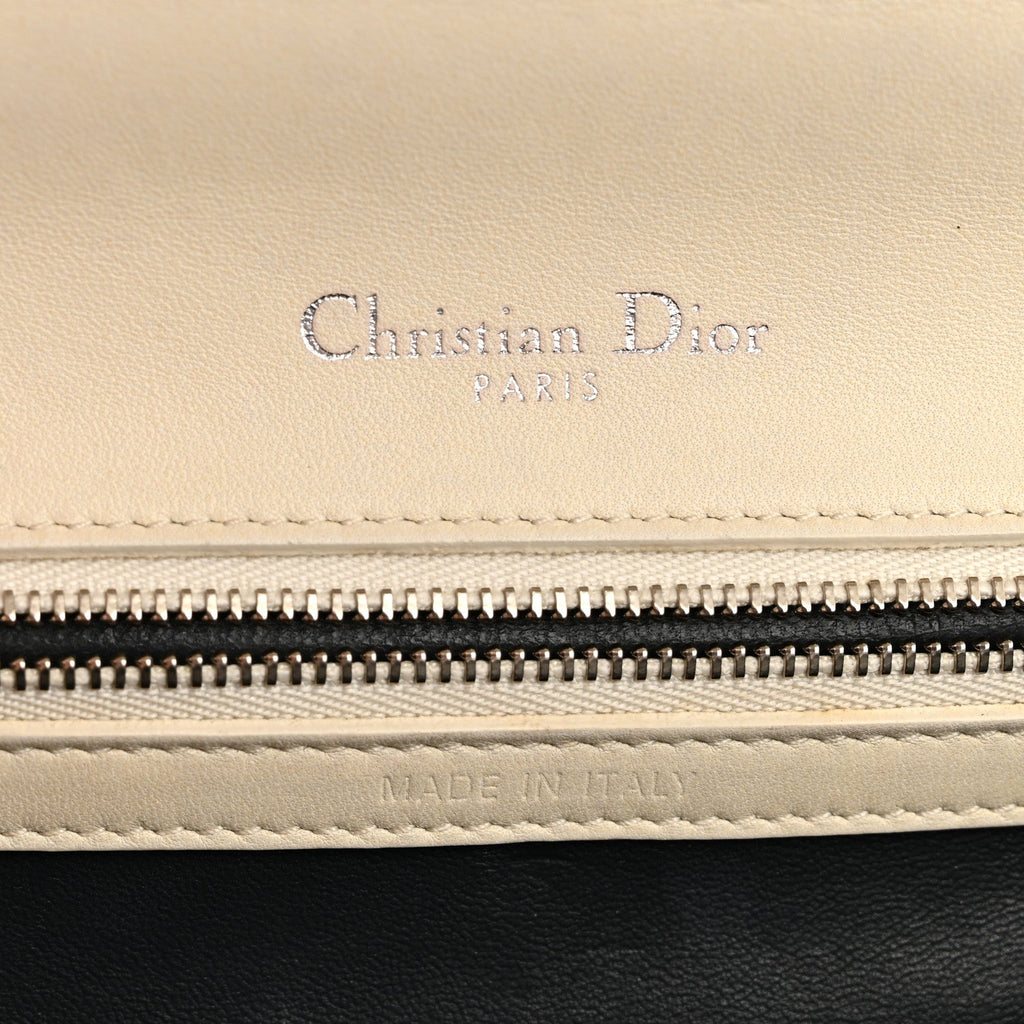 Lambskin Sequin Medium Diorama Flap Bag White AT My store