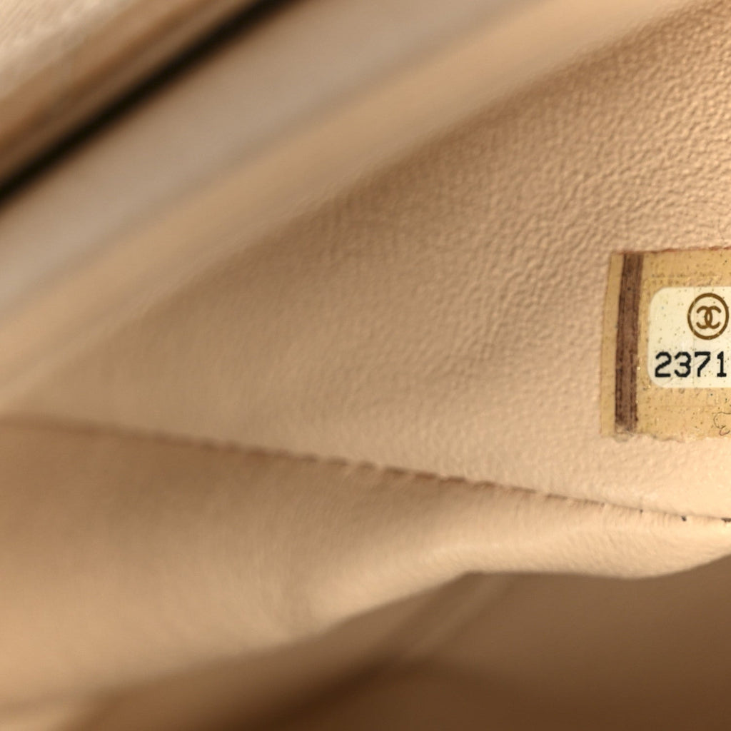 Caviar Quilted Jumbo Double Flap Beige At My store