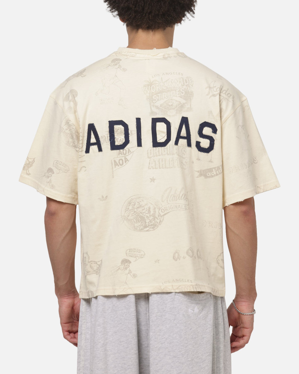 Best-Selling Adidas Vintage All Over Print T-Shirt Night Indigo