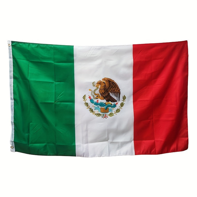 2026 New Production 1pc Flags Mexican Flag Vivid Colors And Fade Resistant Double Stitching With Brass Grommet, 3x5 Feet