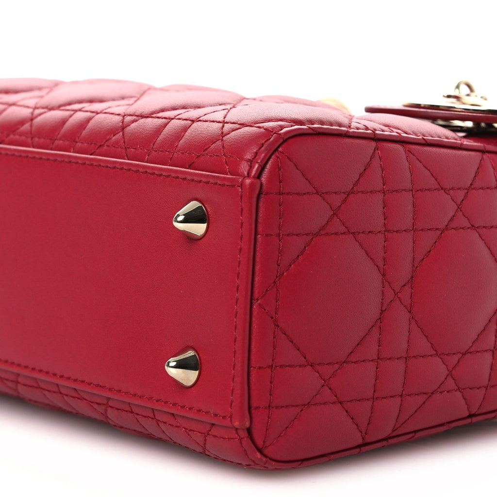 Lambskin Cannage Small My ABCDior Lady Dior Red AT My store