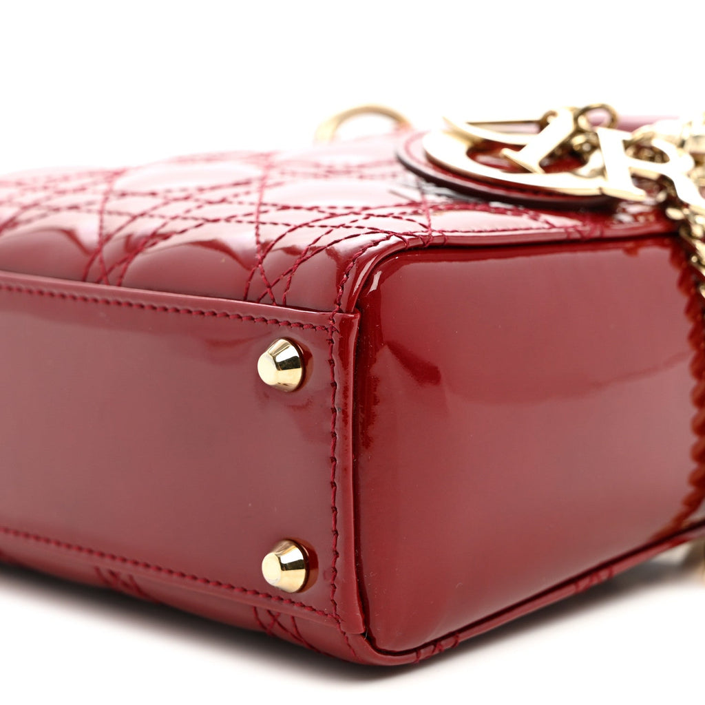 Patent Cannage Mini Lady Dior Red AT My store