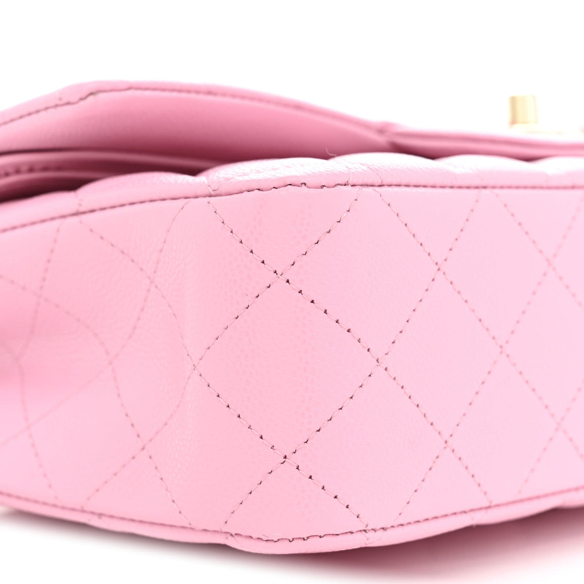 Caviar Quilted Medium Double Flap Light Pink At My store