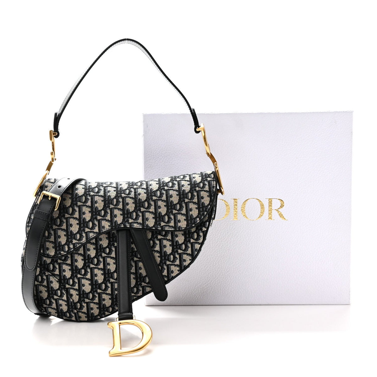 Oblique Saddle Bag With Strap Blue AT My store