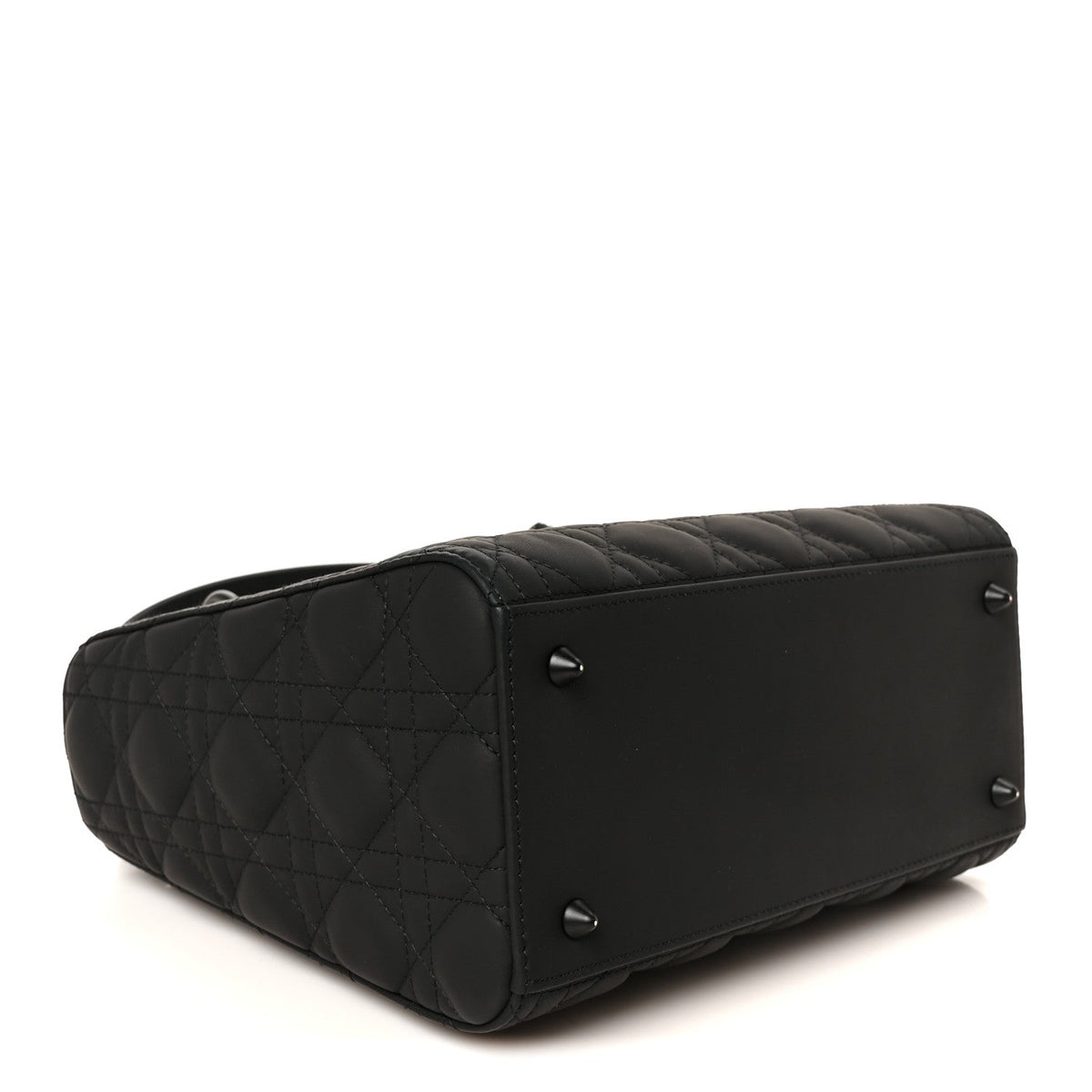 Ultra Matte Calfskin Cannage Medium Lady Dior Black AT My store