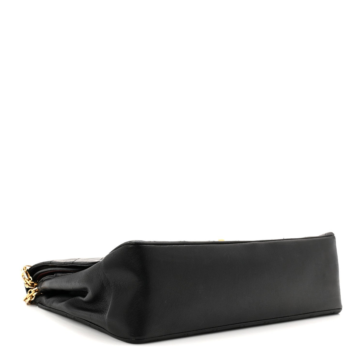 Lambskin Quilted Medium Double Flap Bijoux Chain Black At My store