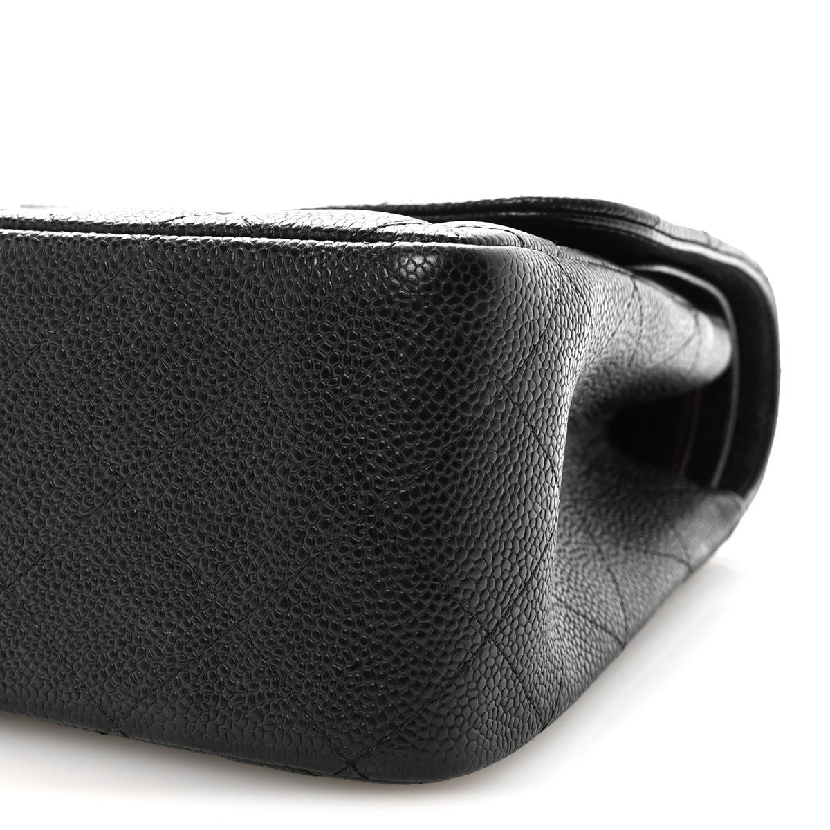 Caviar Quilted Jumbo Double Flap Black At My store