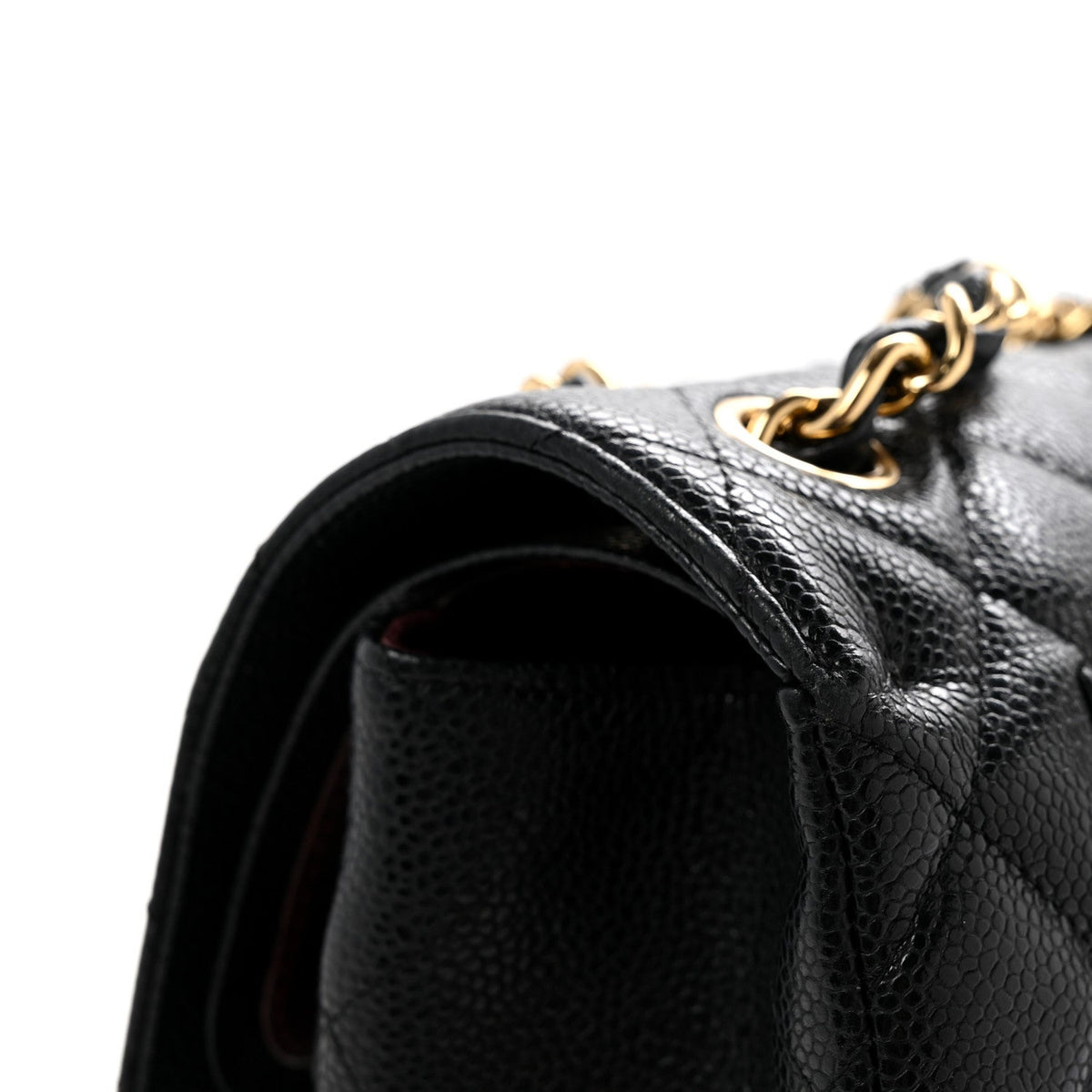 Caviar Quilted Jumbo Double Flap Black At My store