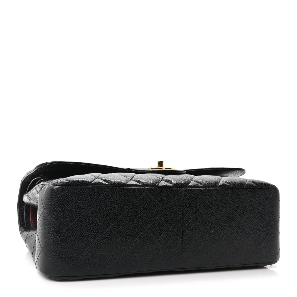 Caviar Quilted Jumbo Double Flap Black At My store
