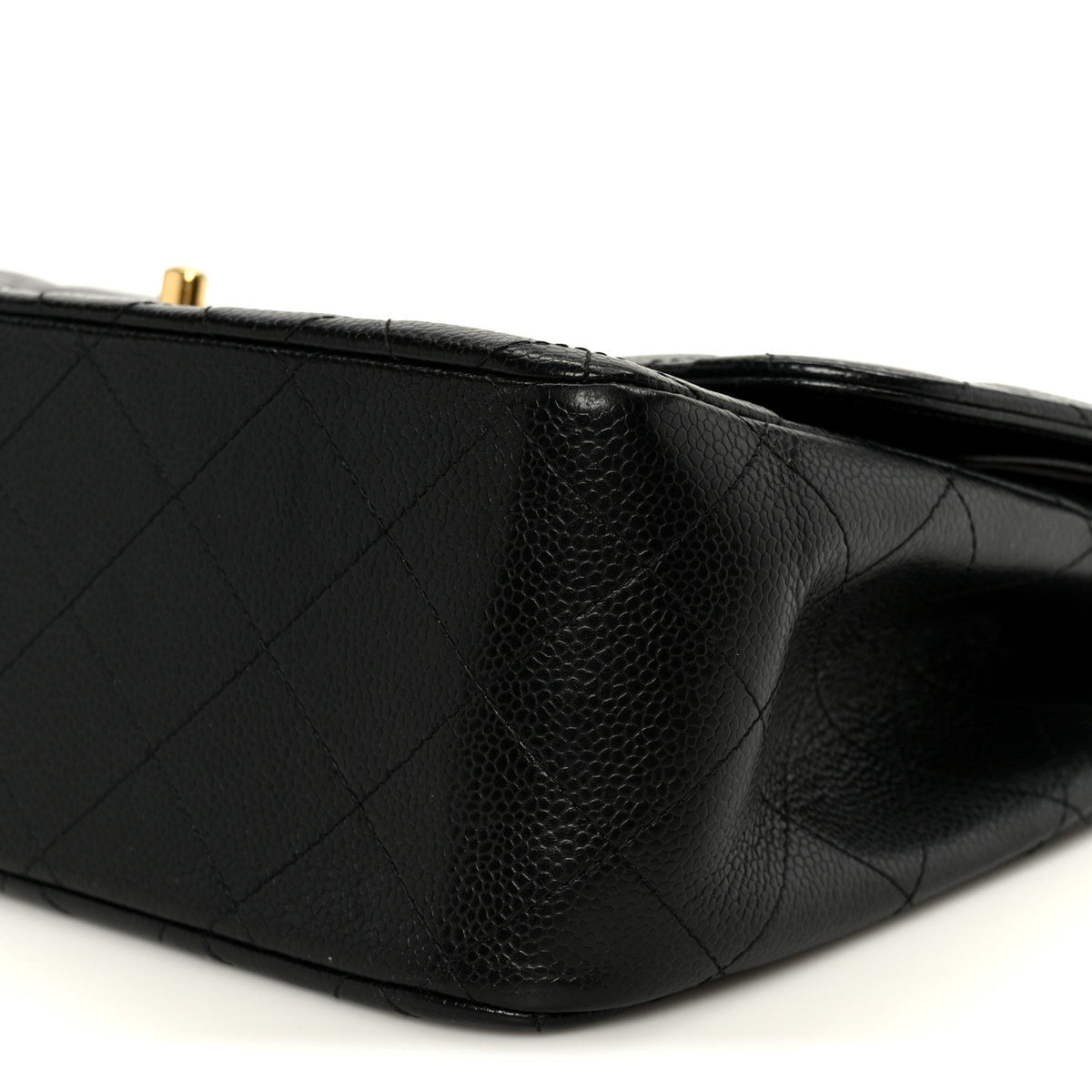 Caviar Quilted Jumbo Double Flap Black At My store