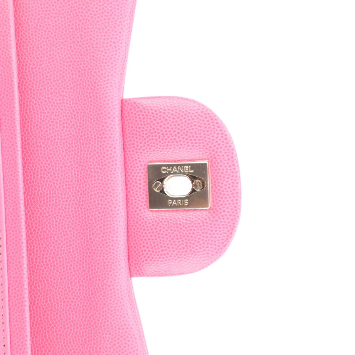 Caviar Quilted Jumbo Double Flap Pink At My store
