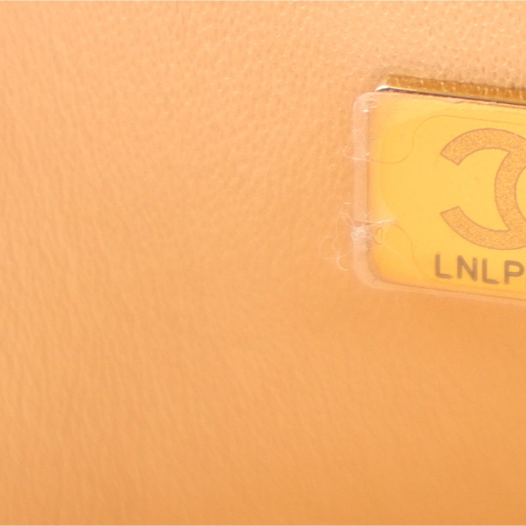 Lambskin Quilted Medium Double Flap Beige At My store