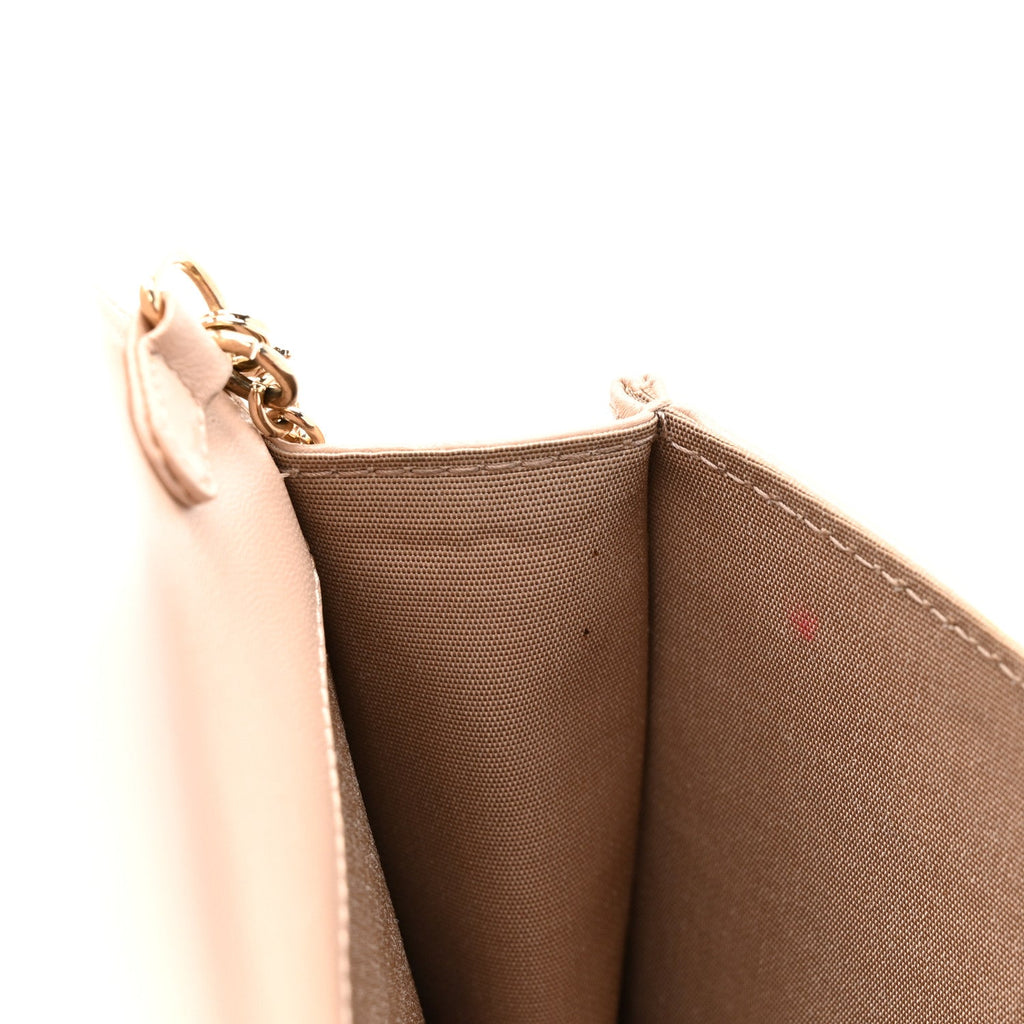 Lambskin Cannage Lady Dior Convertible Clutch Pink AT My store