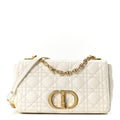 Supple Calfskin Cannage Medium Caro Bag Ivory AT My store