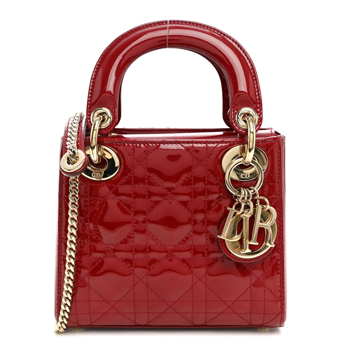 Patent Cannage Mini Lady Dior Red AT My store