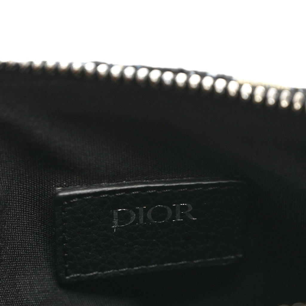 Oblique Jacquard Dior 8 Pouch With Strap Blue Black AT My store