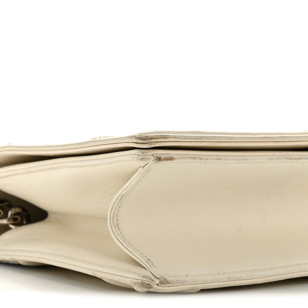 Lambskin Sequin Medium Diorama Flap Bag White AT My store