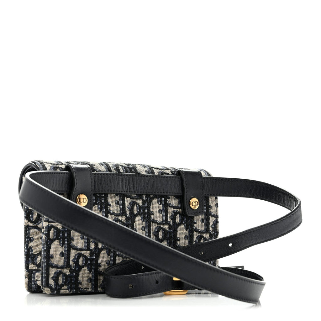 Oblique Saddle Belt Bag Blue AT My store