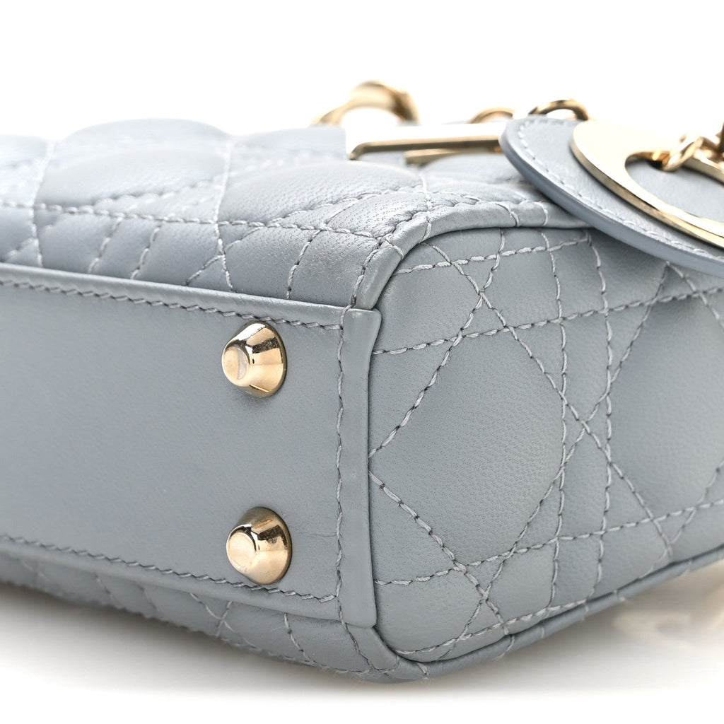 Lambskin Cannage Micro Lady Dior Cloud Blue AT My store