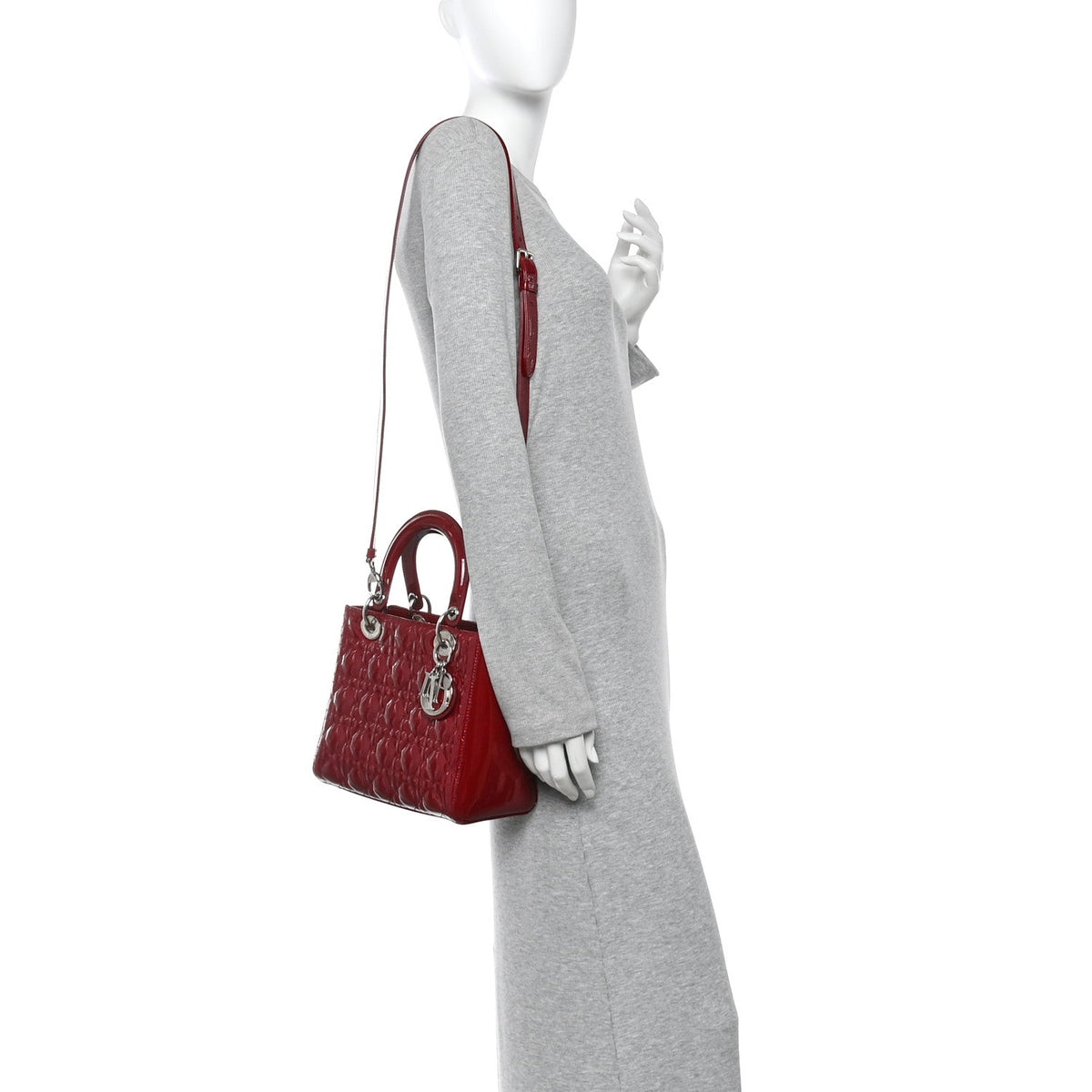 Patent Cannage Medium Lady Dior Red AT My store