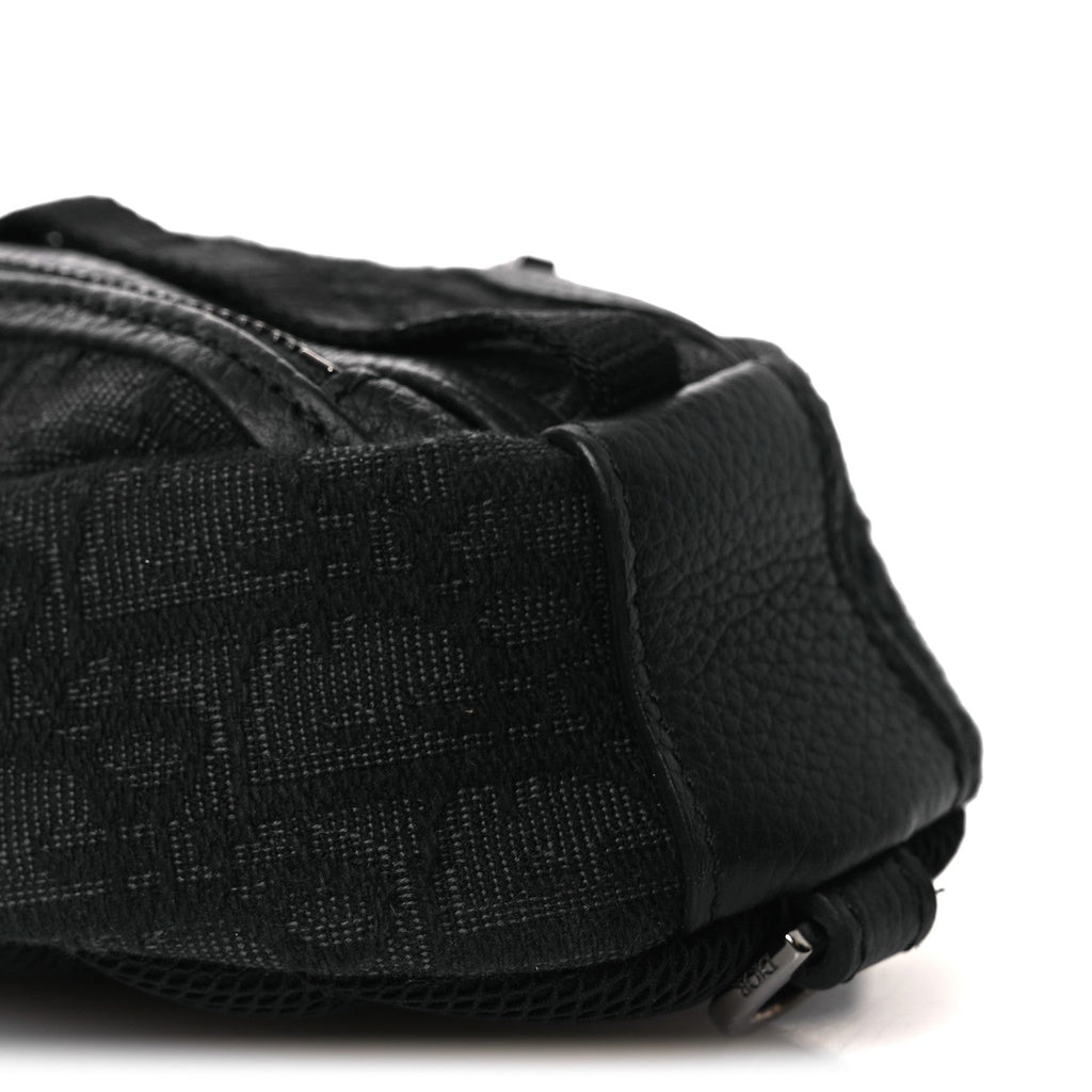 Grained Calfskin Oblique Scarab Sling Bag Black AT My store